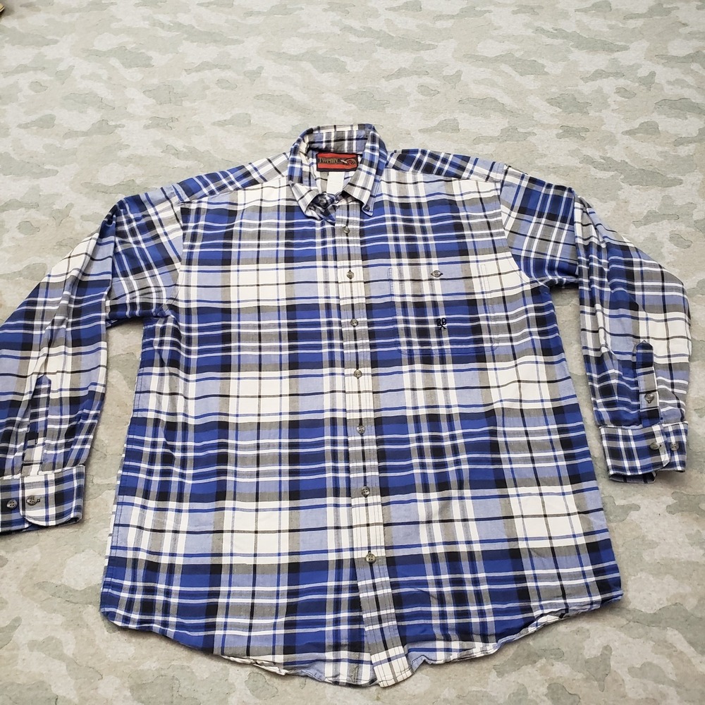 Twenty X Wrangler Shirt Mens XL Blue Pockets‎ Long Sleeve Button-Up